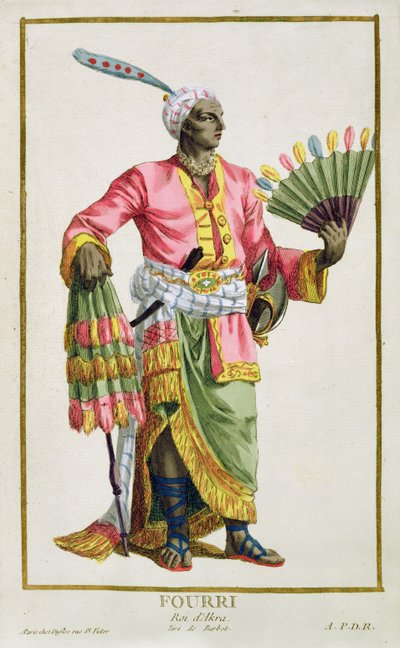 Fourri, King of Akkra, engraved by Pierre Duflos (1742-1816), 1780 by Barbot